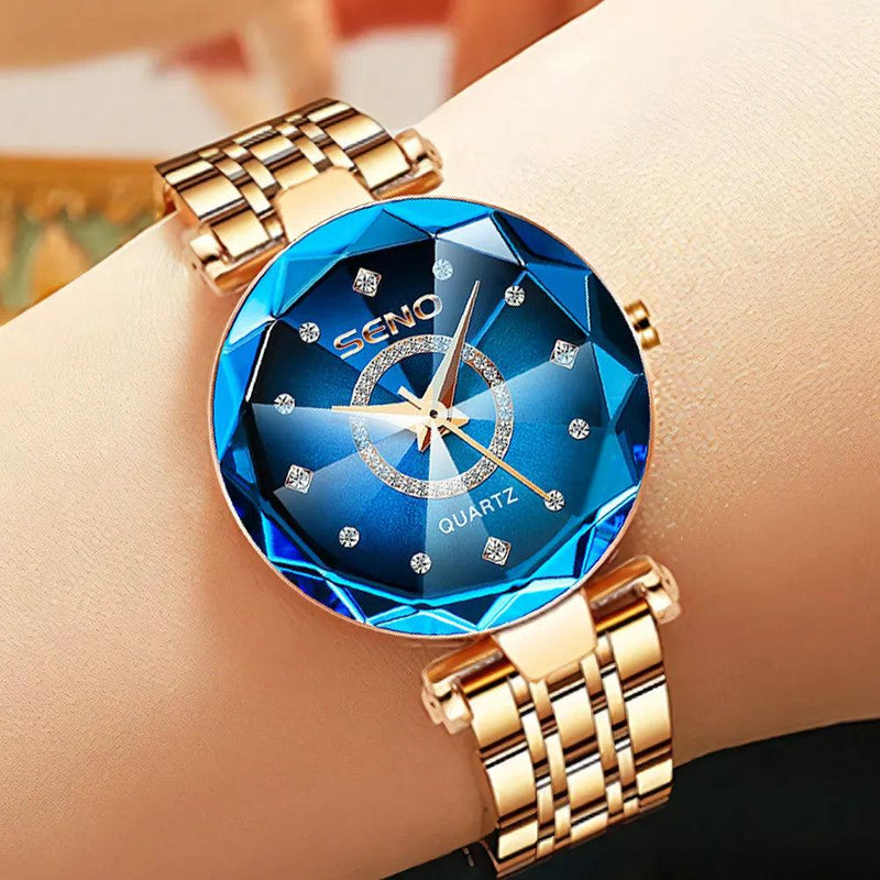 SENO Relógio Diamante Luxo Anti Impacto e a Prova D'água - LOJACOMFY